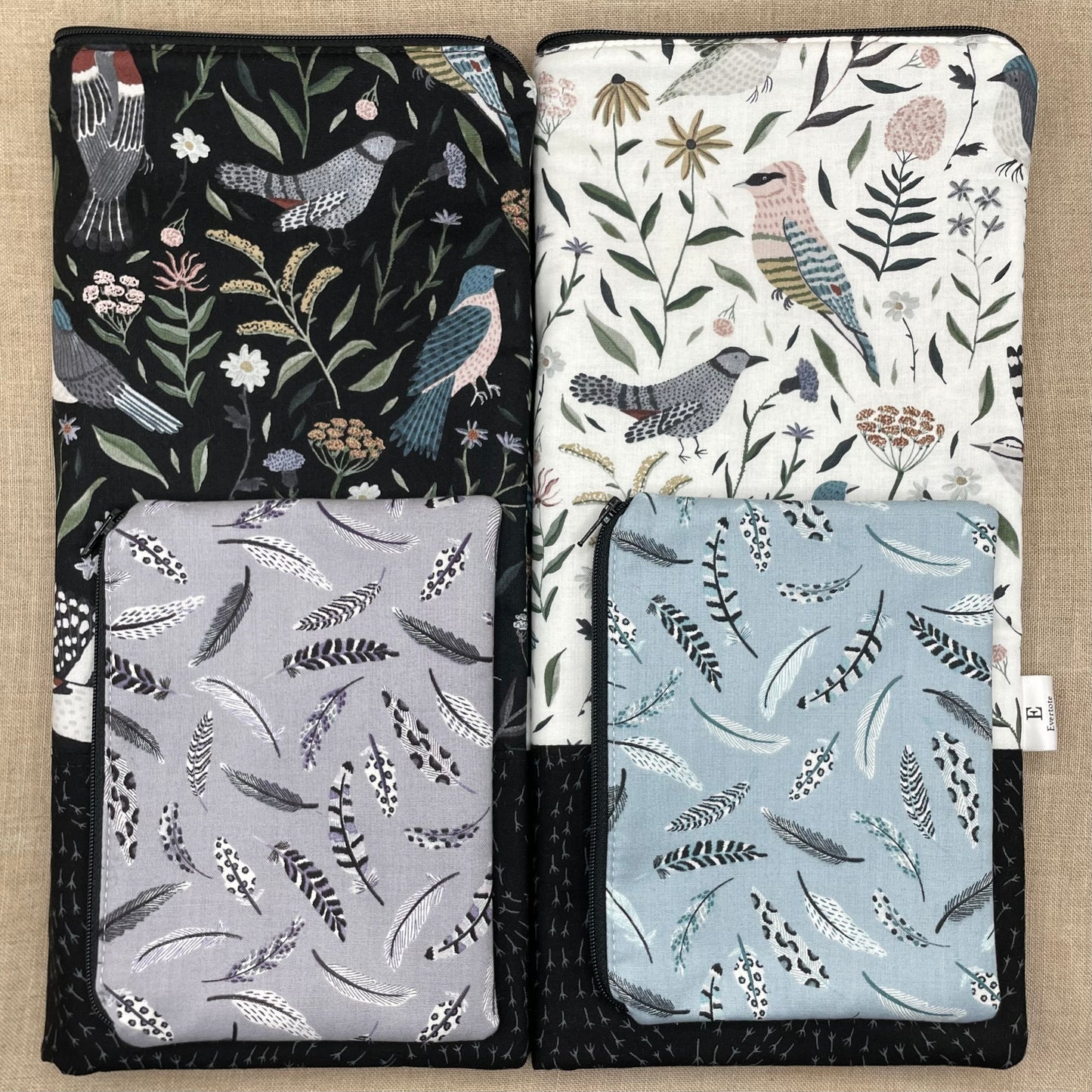 Chirp Chirp - Project Bag with Coordinating Notions Pouch