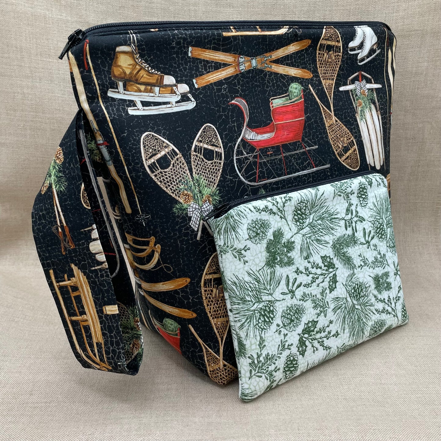 Winter Fun Medium Wedgetote with Coordinating Notions Pouch - 25% off SALE