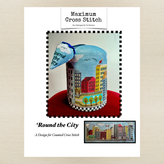 Maximum Cross Stitch - Round the City - Booklet Chart and/or Roxy Floss Pack