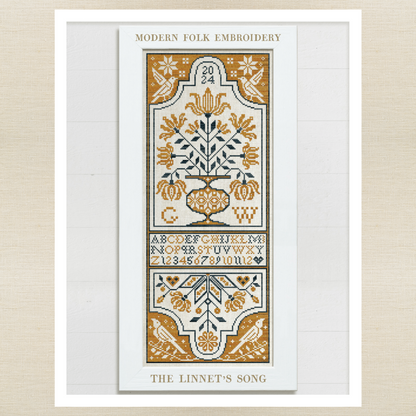 Modern Folk Embroidery - The Linnet's Song - Booklet Chart