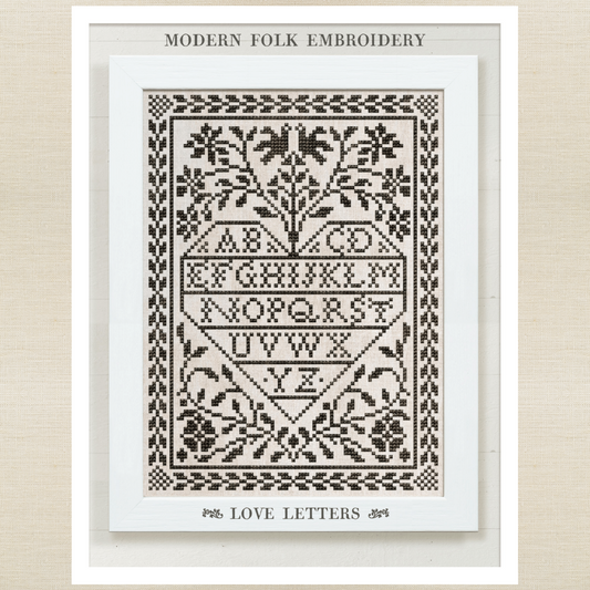 Modern Folk Embroidery - Love Letters - Booklet Chart