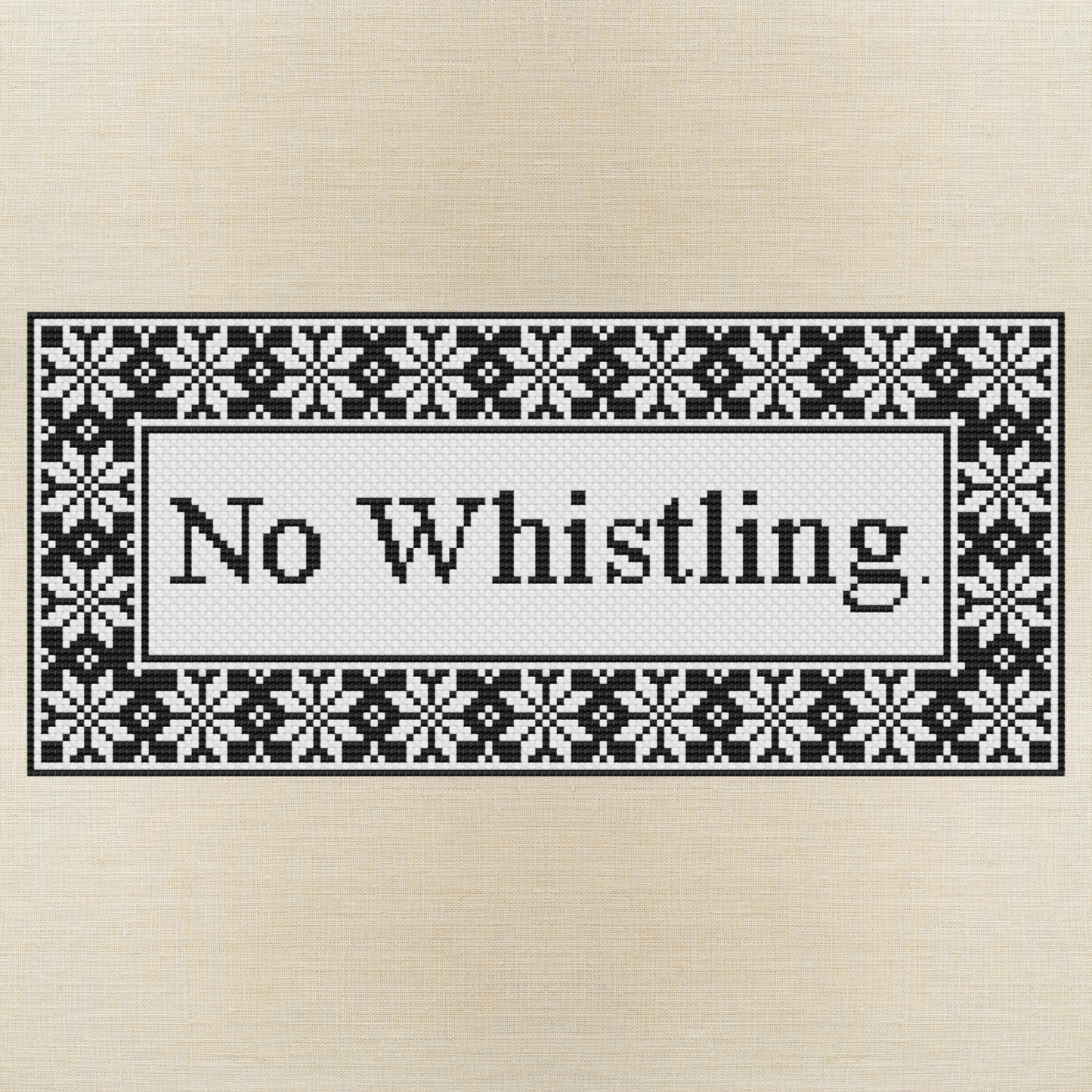 Maximum Cross Stitch - No Whistling - PDF Chart