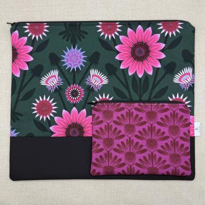 Bright Blooms (Sampler September 2025) - Project Bag with Coordinating Notions Pouch