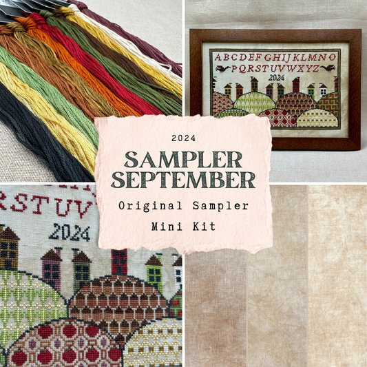 Maximum Cross Stitch, Evertote, Roxy Floss Co, and Timber Yarns - Sampler September 2024 - Mini Cross Stitching Kit (Original Sampler)