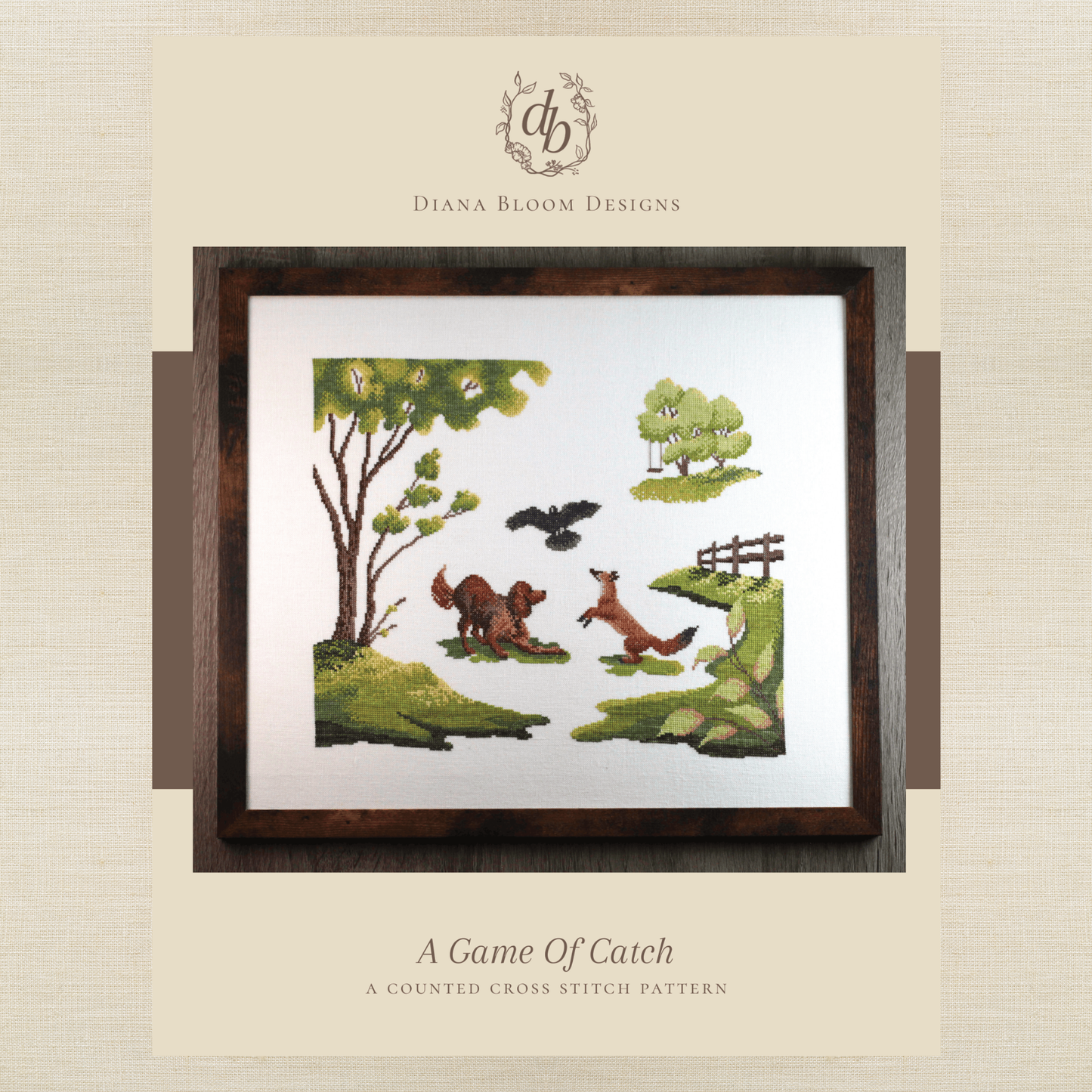 Diana Bloom Designs - A Game of Catch - Chart IH and/or Roxy Floss