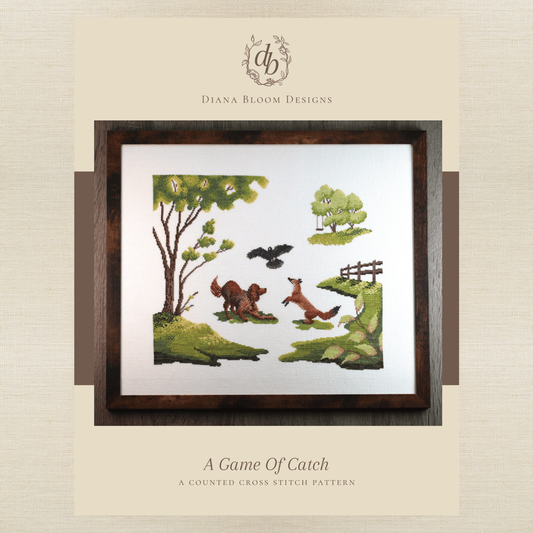 Diana Bloom Designs - A Game of Catch - Chart IH and/or Roxy Floss