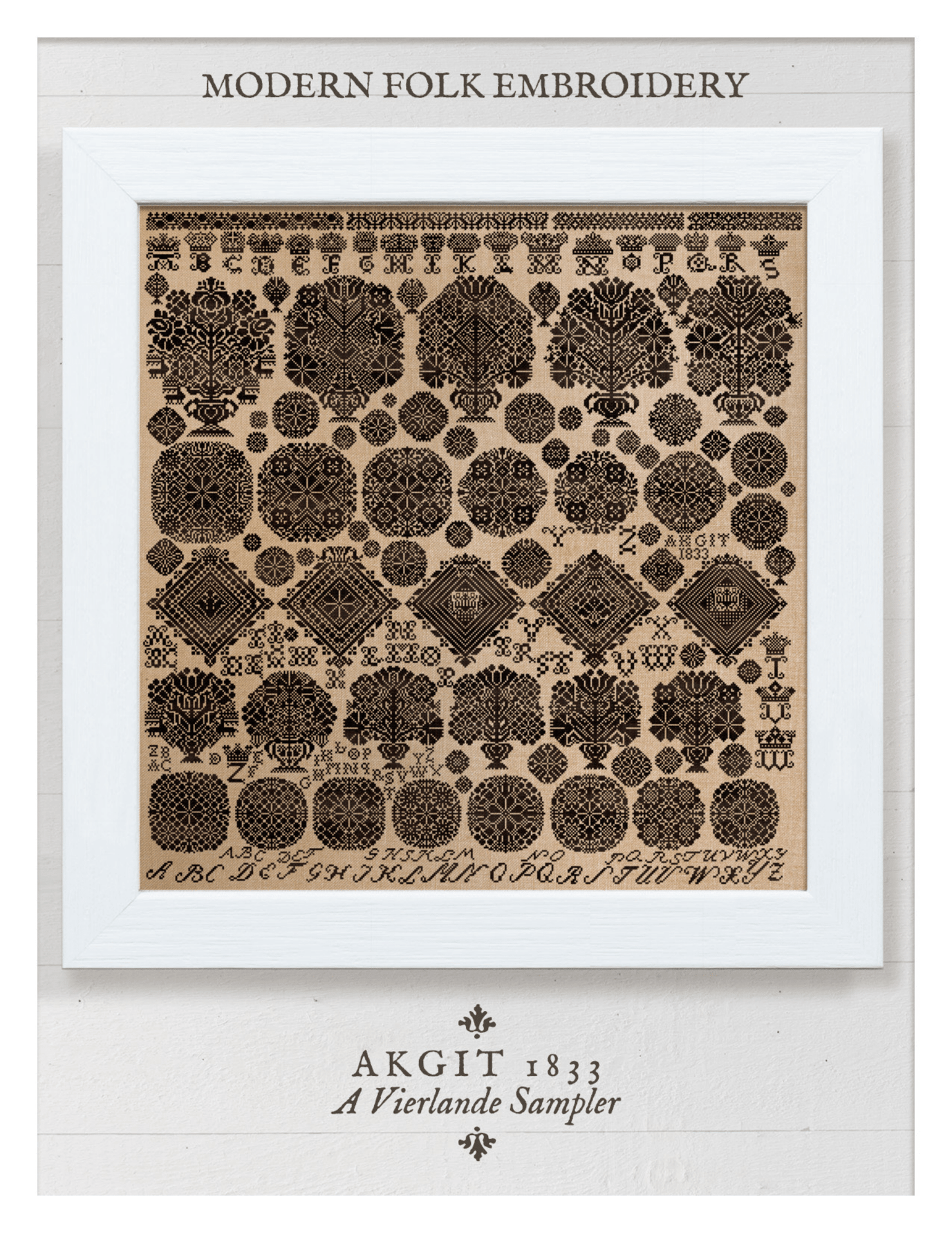 Modern Folk Embroidery - AKGIT 1833: A Vierlande Sampler - Booklet Chart