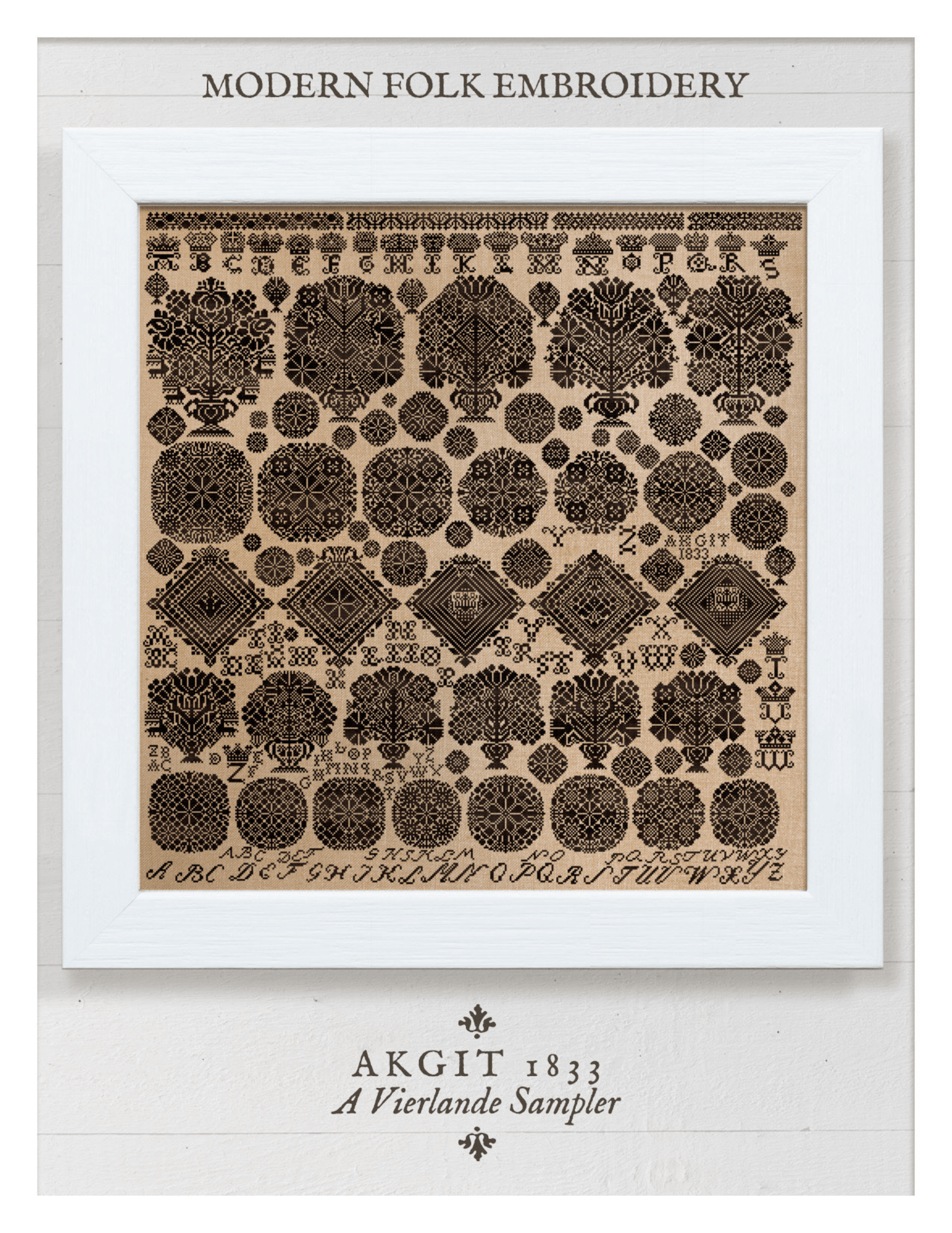 Modern Folk Embroidery - AKGIT 1833: A Vierlande Sampler - Booklet Chart