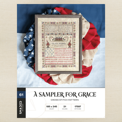 Shaded Stitchery - A Sampler for Grace - Chart IH and/or Roxy Floss