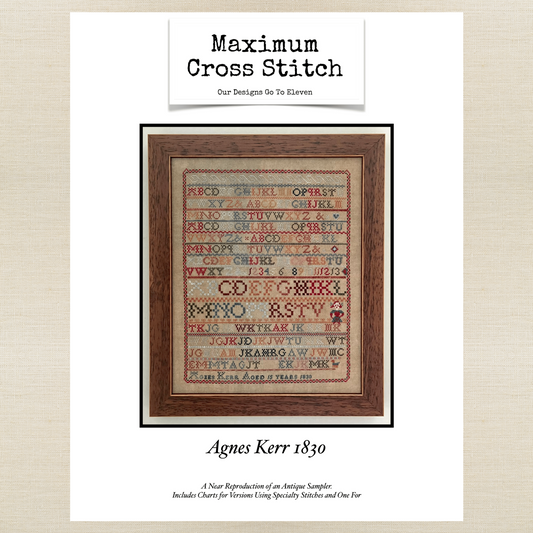 Maximum Cross Stitch, Evertote, Roxy Floss Co, and Timber Yarns - Sampler September 2024 - Basic Cross Stitching Kit (Reproduction Sampler)