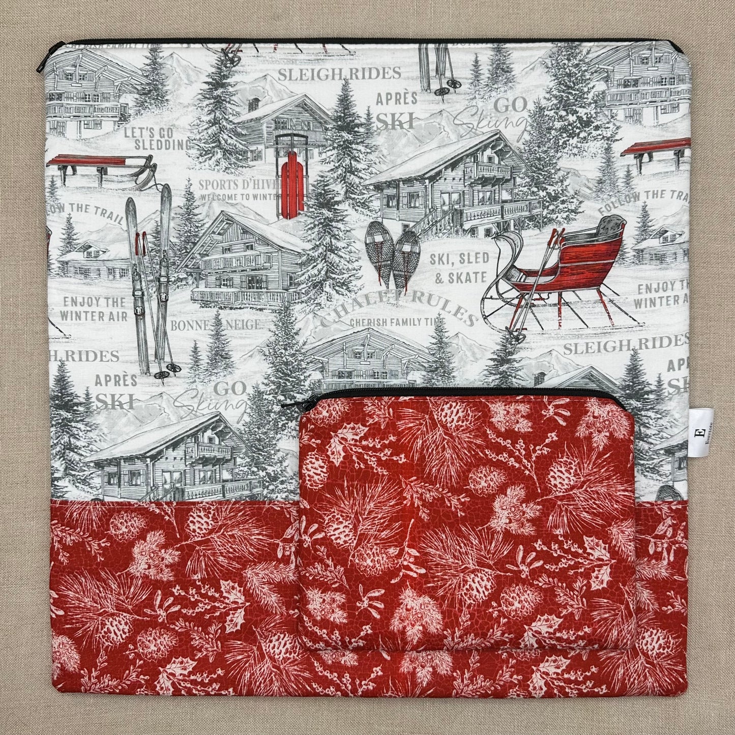 Alpine Time - Project Bag with Coordinating Notions Pouch