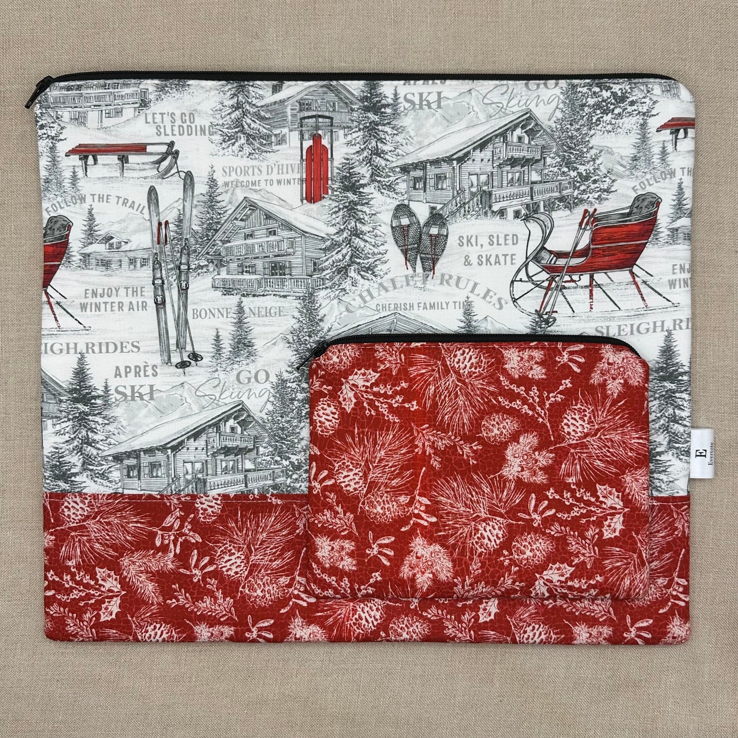 Alpine Time - Project Bag with Coordinating Notions Pouch