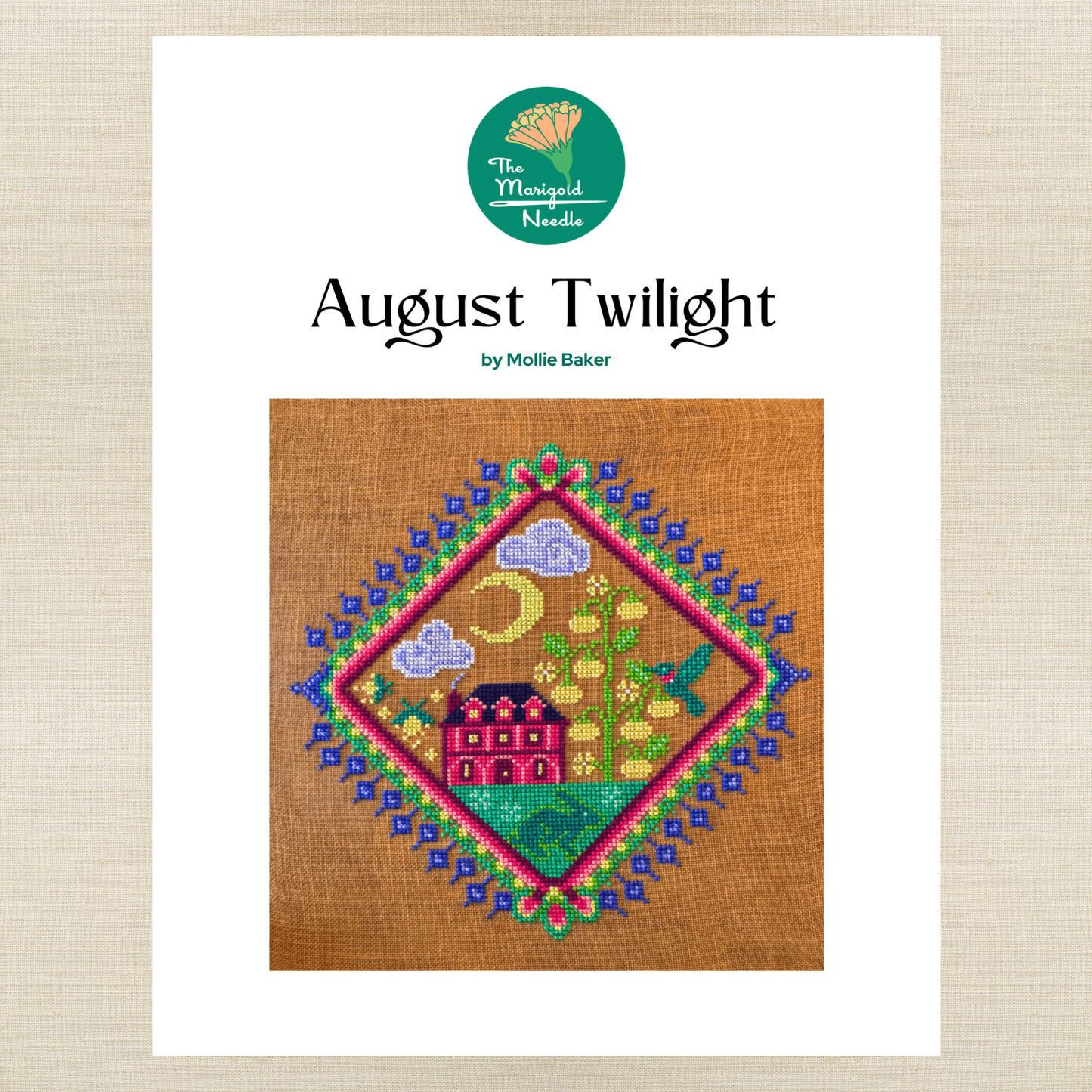 The Marigold Needle - August Twilight - Booklet Chart IH and/or Roxy Floss Co Floss