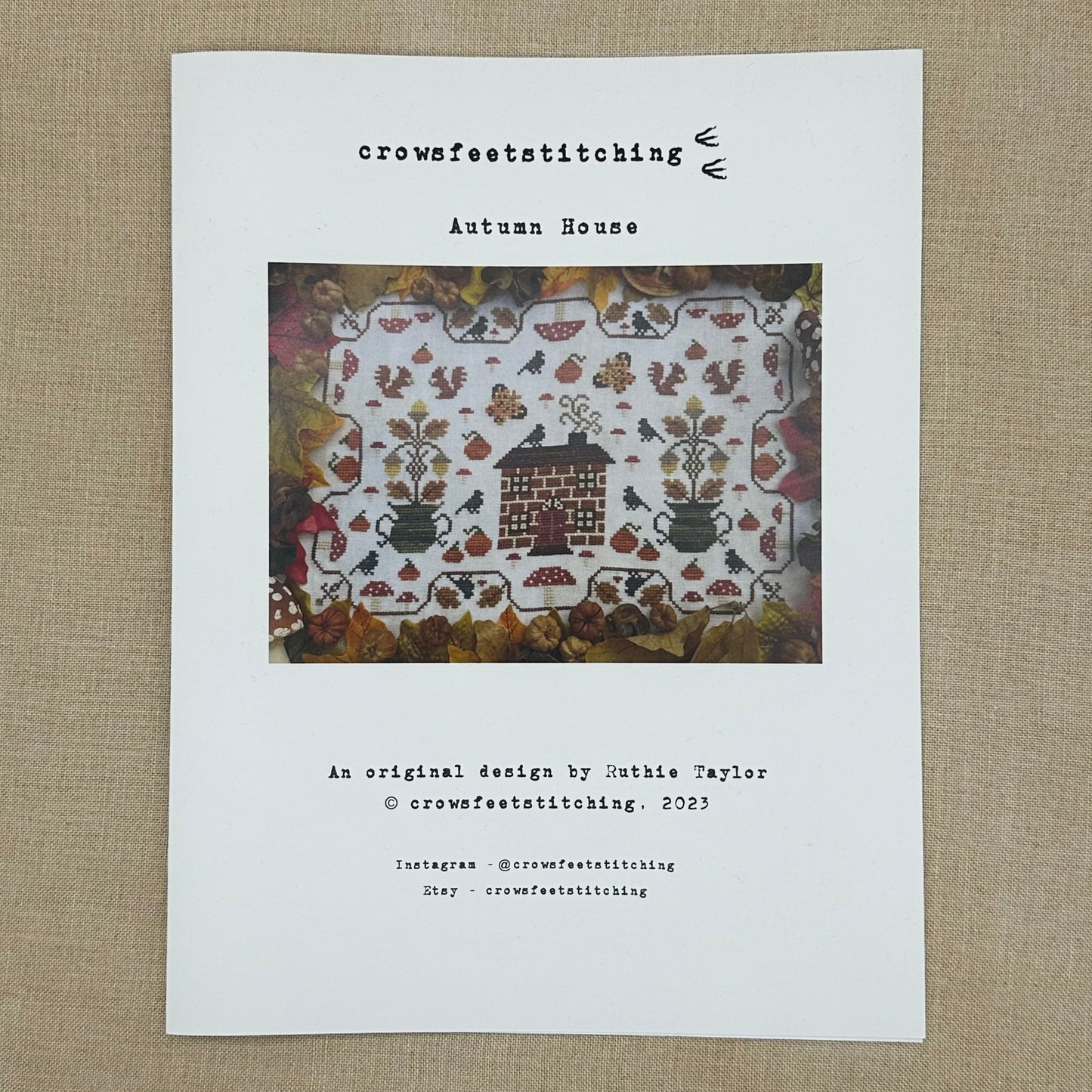 Crowsfeetstitching - Autumn House - Booklet Chart with Roxy Floss Co Conversion