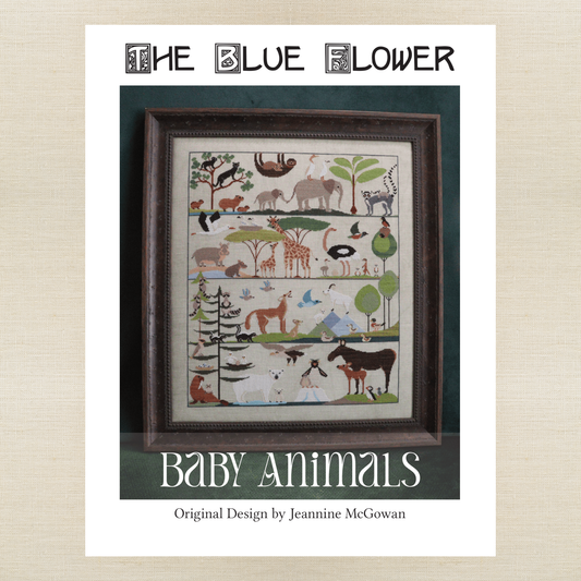 The Blue Flower - Baby Animals - Booklet Chart IH and/or Roxy Floss Conversion