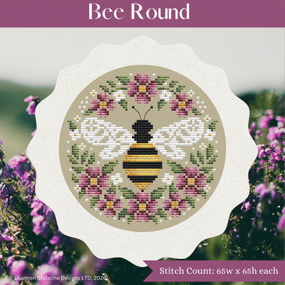 Shannon Christine Designs - Bee Round - Chart IH and/or Roxy Floss