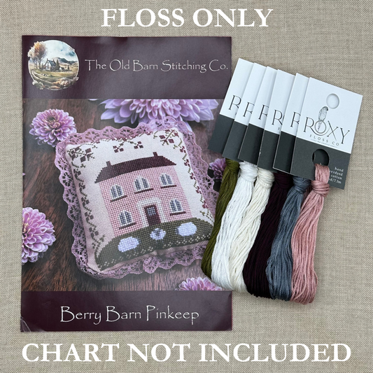 The Old Barn Stitching Co - Berry Barn Pinkeep - Roxy Floss Conversion