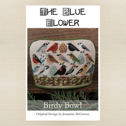 The Blue Flower - Birdy Bowl - Booklet Chart IH and/or Roxy Floss Conversion