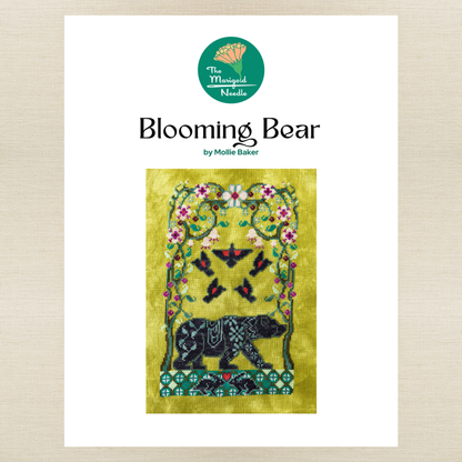 The Marigold Needle - Blooming Bear - Booklet Chart IH and/or Roxy Floss Co Floss