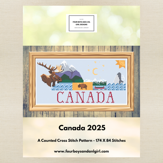 Four Boys and a NL Girl Designs - Canada 2025 - Booklet Chart and/or Roxy Floss