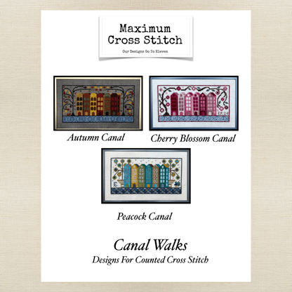 Maximum Cross Stitch - Canal Walks- Booklet Chart IH and/or Roxy Floss
