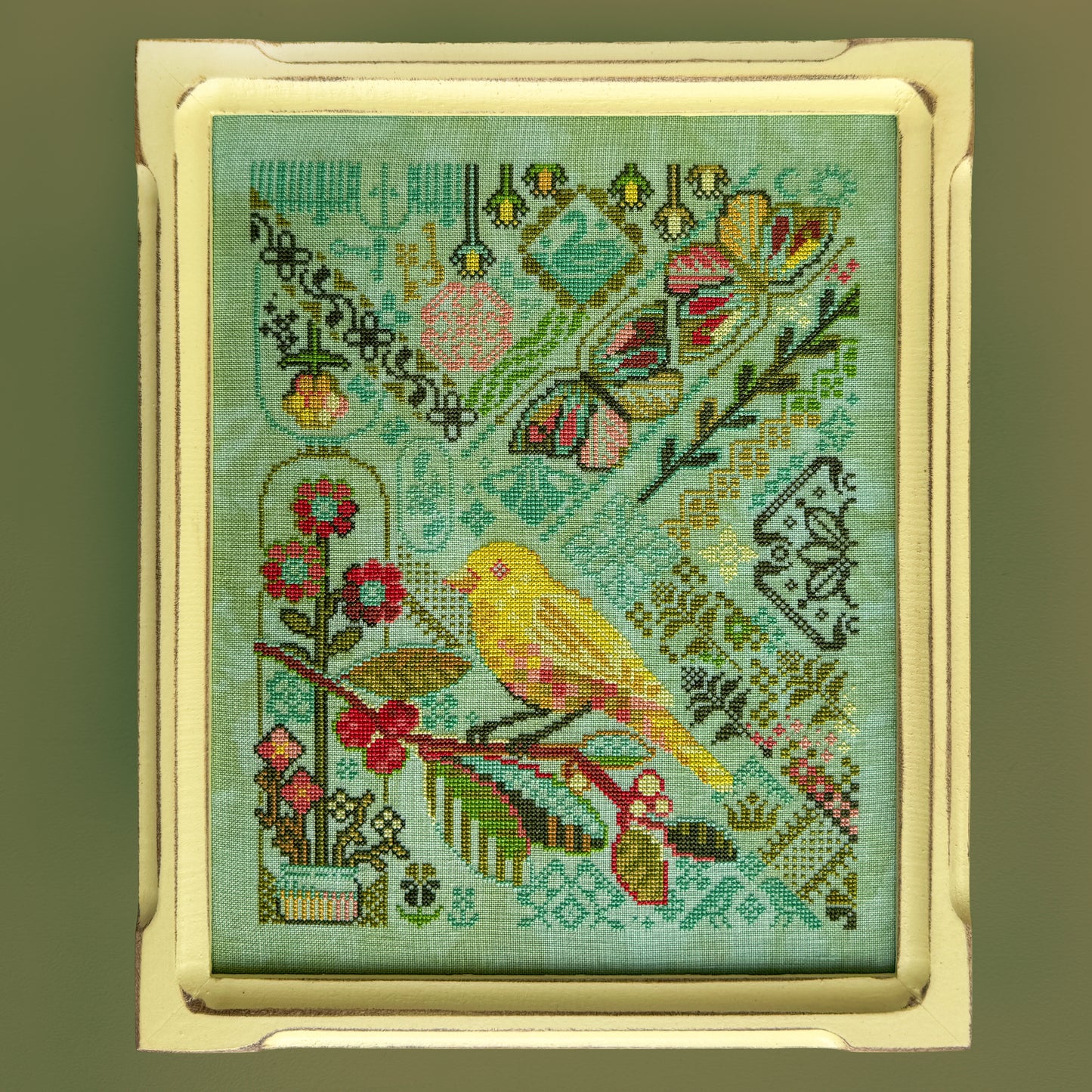 JEDxStitch - Canary Yellow - Booklet Chart IH and/or Roxy Floss Co Floss