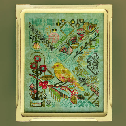 JEDxStitch - Canary Yellow - Booklet Chart IH and/or Roxy Floss Co Floss