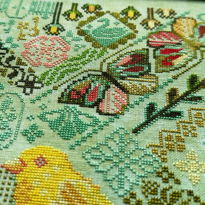 JEDxStitch - Canary Yellow - Booklet Chart IH and/or Roxy Floss Co Floss