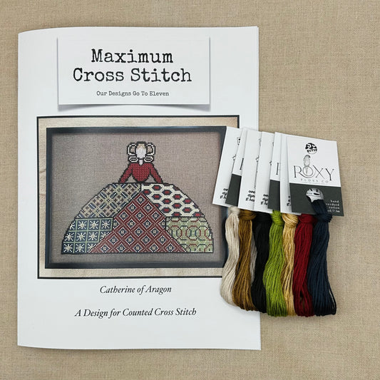 Maximum Cross Stitch - Catherine of Aragon - Booklet Chart and/or Roxy Floss