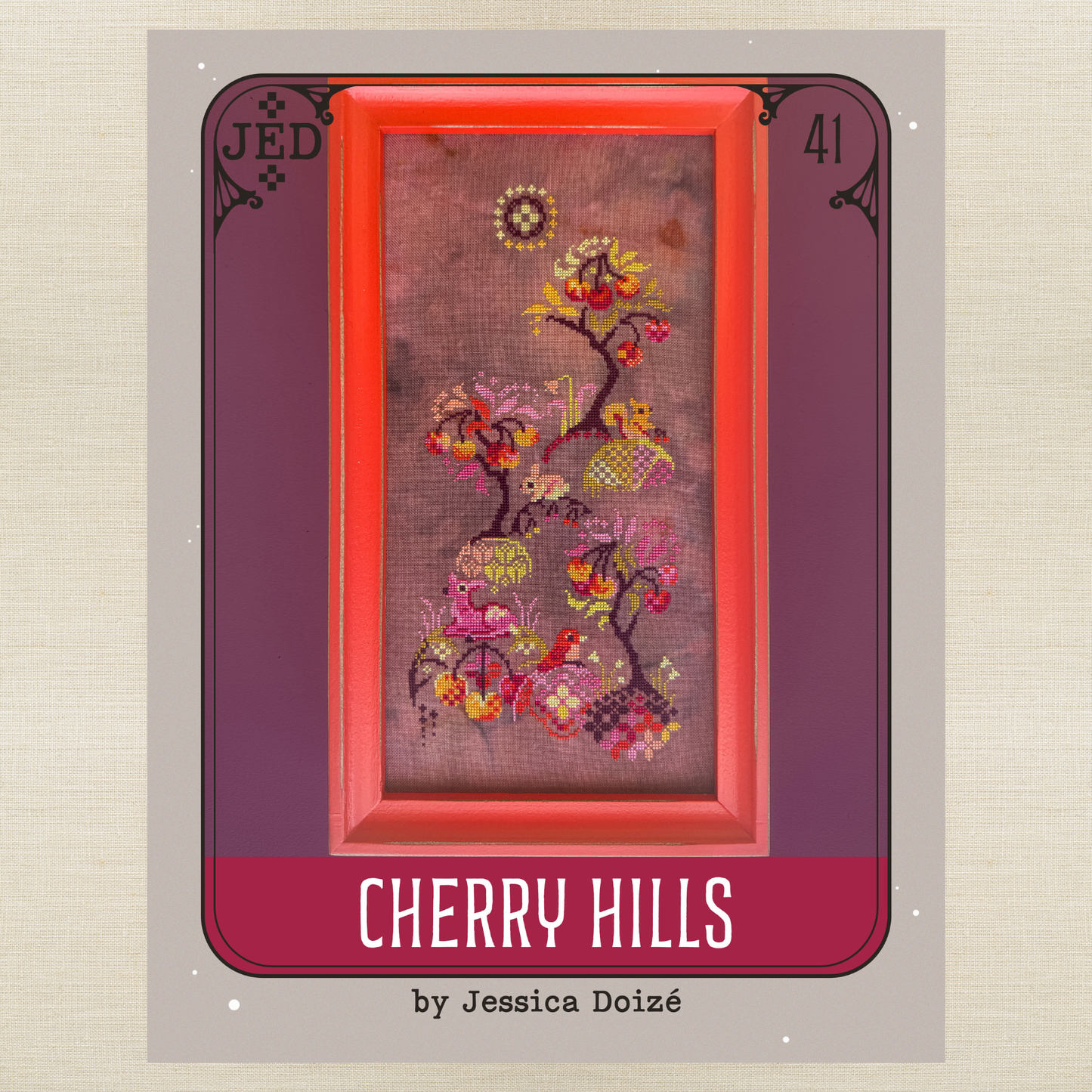 PRE ORDER - JEDxStitch - Cherry Hills - Booklet Chart IH and/or Roxy Floss Co Floss