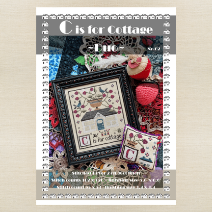 Yasmin's Made with Love - C is for Cottage - Chart IH and/or Roxy Floss Conversion