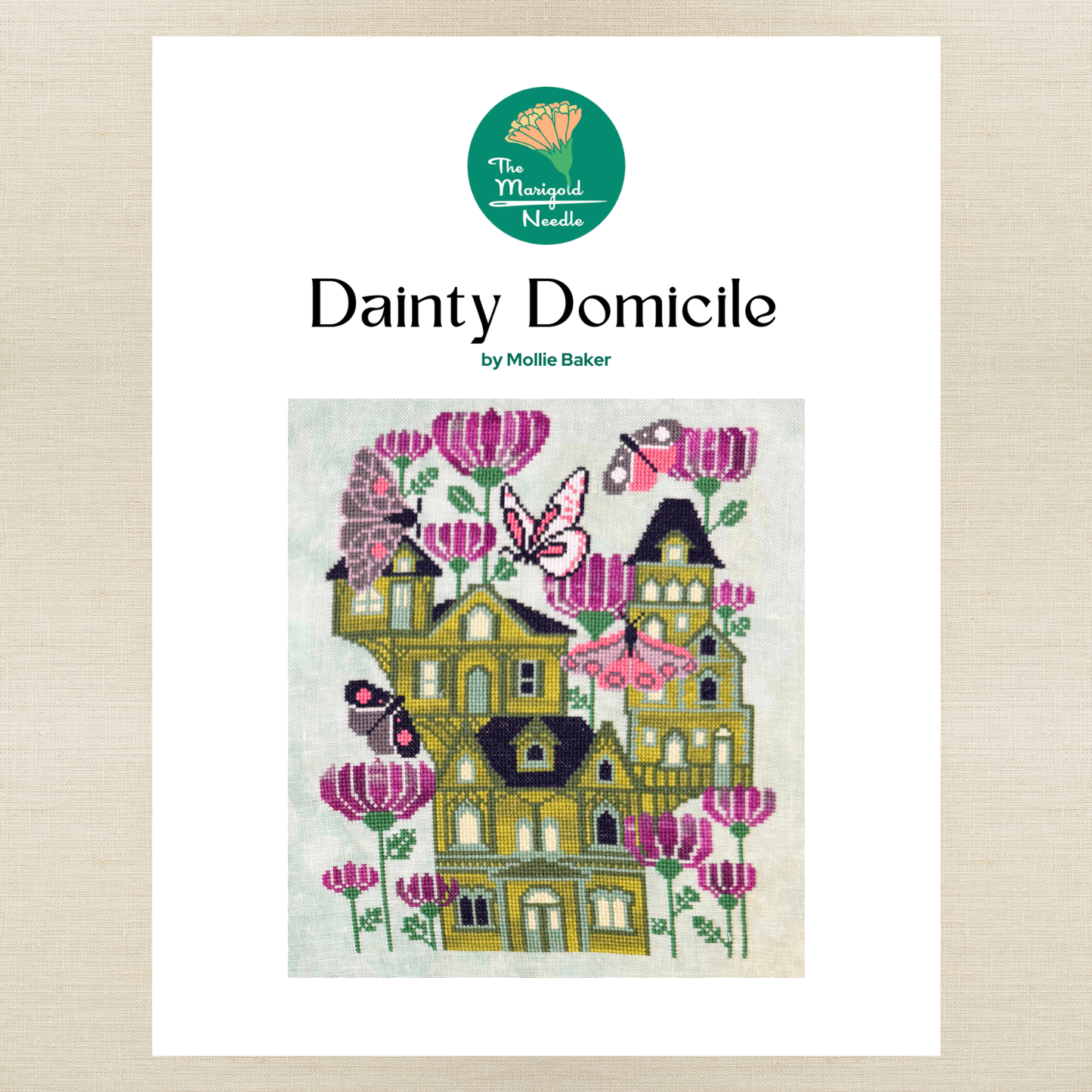 The Marigold Needle - Dainty Domicile - Booklet Chart IH and/or Roxy Floss Co Floss