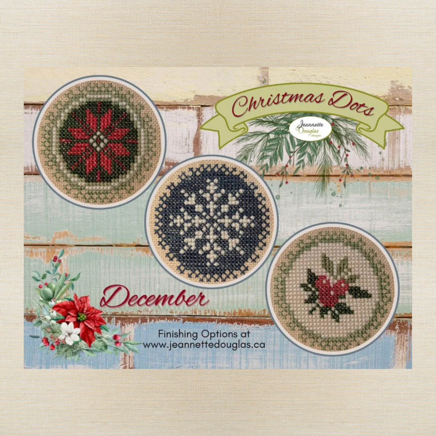 Jeannette Douglas Designs - Christmas Dots: December - Booklet Chart