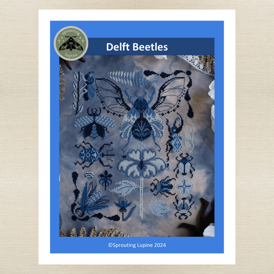 Sprouting Lupine - Delft Beetles - Chart IH and/or Roxy Floss Conversion