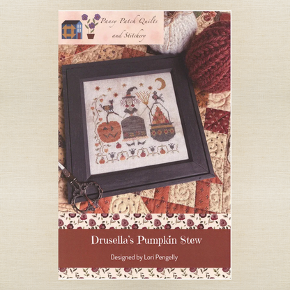 Pansy Patch Quilts and Stitchery - Drusella's Pumpkin Stew - Cross Stitch Chart and/or Roxy Floss Co Threads