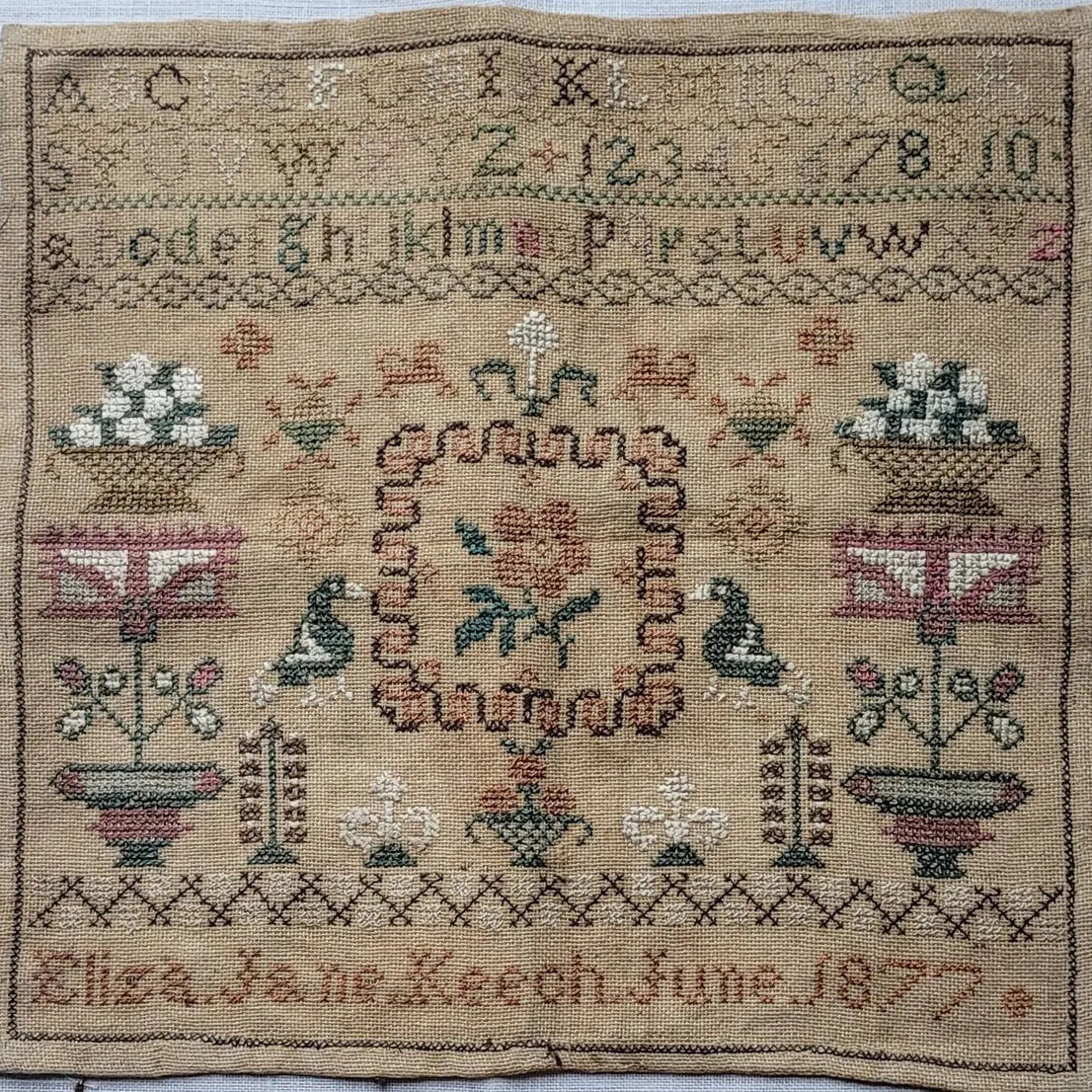 Crowsfeetstitching - Eliza Jane Keech, 1877 - Booklet Chart IH and/or Roxy Floss Pack