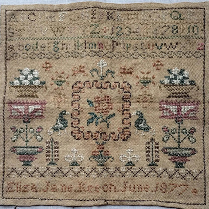 Crowsfeetstitching - Eliza Jane Keech, 1877 - Booklet Chart IH and/or Roxy Floss Pack