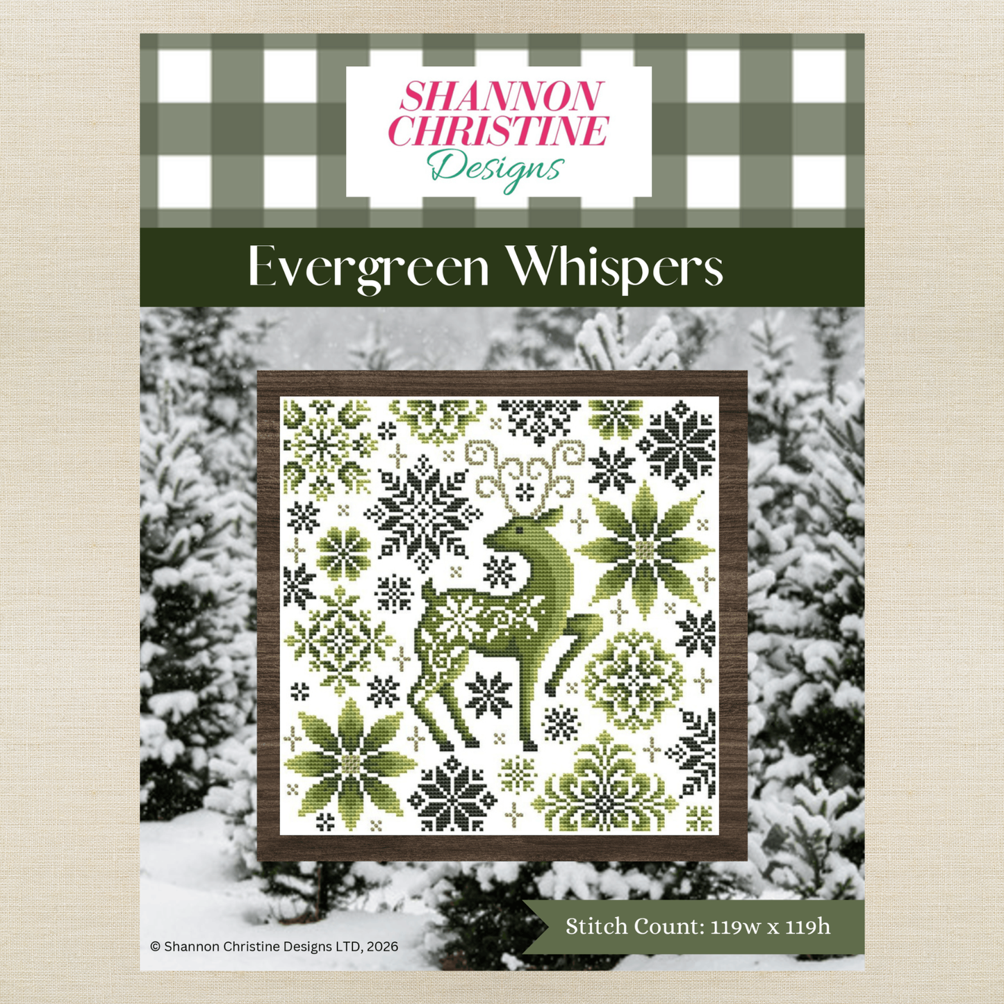 Shannon Christine Designs - Evergreen Whispers - Chart IH and/or Roxy Floss