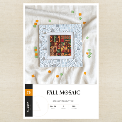 PRE ORDER - Shaded Stitchery - Fall Mosaic - Booklet Chart and/or Roxy Floss
