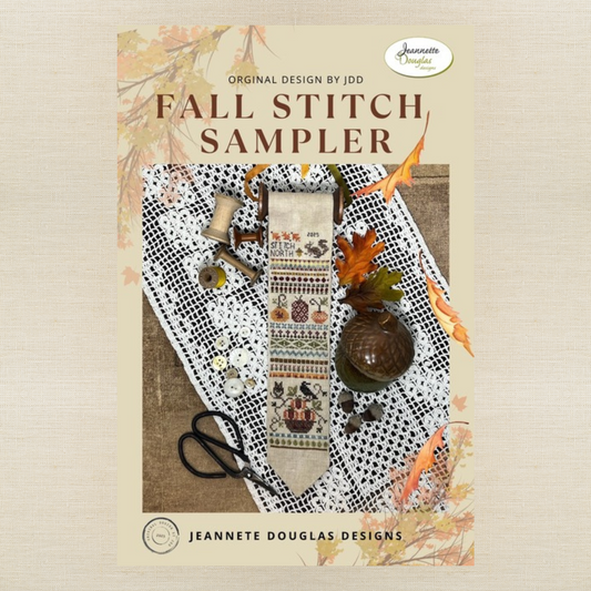 STITCHNORTH FALL 2025 EXCLUSIVE - Jeannette Douglas Designs - Fall Stitch Sampler - Mini Kit