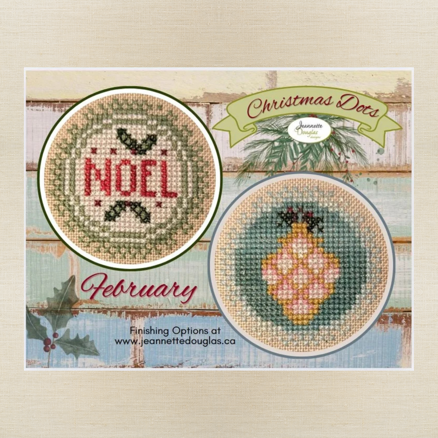 Jeannette Douglas Designs - Christmas Dots: February - Booklet Chart