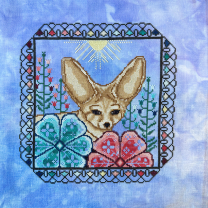 The Marigold Needle - Floral Fox - Booklet Chart IH and/or Roxy Floss Co Floss