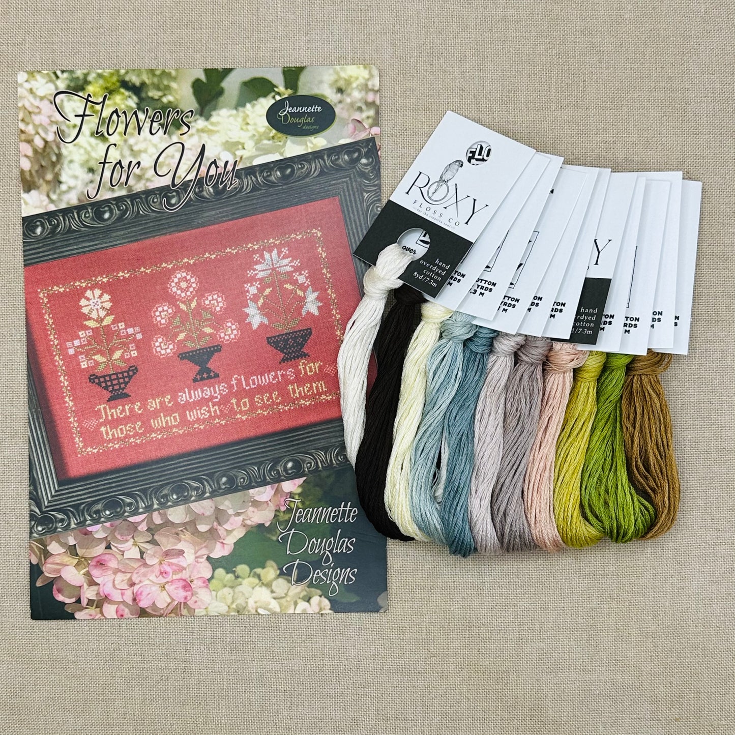 Jeannette Douglas Designs - Flowers for You - Booklet Chart and/or Roxy Floss Conversion