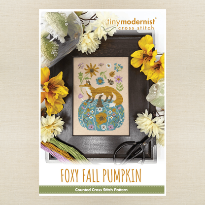 Tiny Modernist - Foxy Fall Pumpkin - Chart IH and/or Roxy Floss Conversion