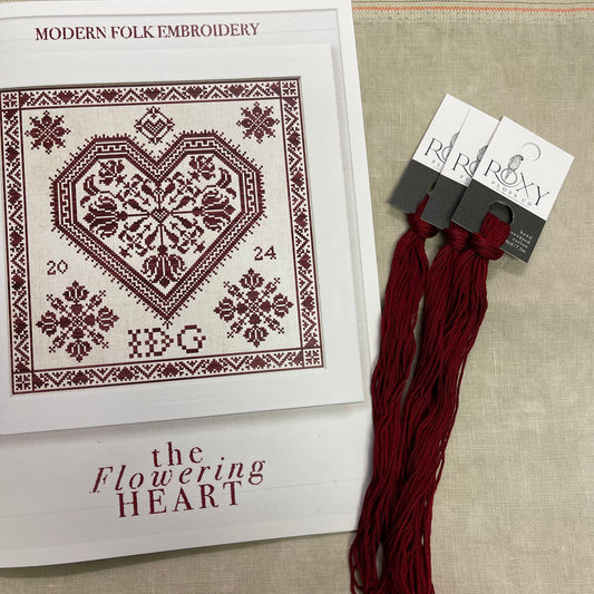 An Emblem of Love Quaker Cross Stitch Hoop by Modern Folk Embroidery -  Colorado Cross Stitcher