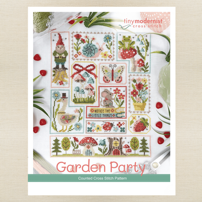 Tiny Modernist - Garden Party - Chart IH and/or Roxy Floss Conversion