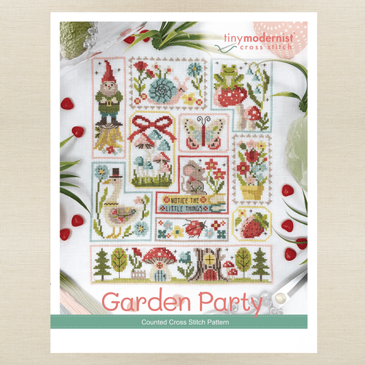 Tiny Modernist - Garden Party - Chart IH and/or Roxy Floss Conversion