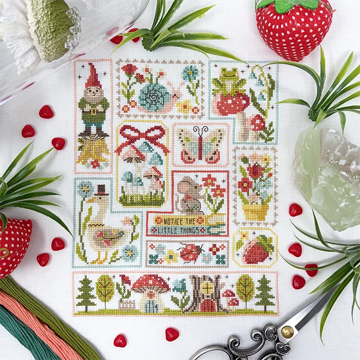 Tiny Modernist - Garden Party - Chart IH and/or Roxy Floss Conversion