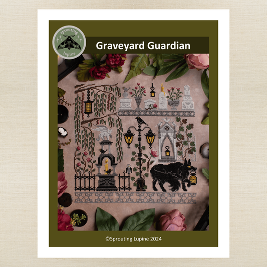 Sprouting Lupine - Graveyard Guardian - Chart IH and/or Roxy Floss Conversion