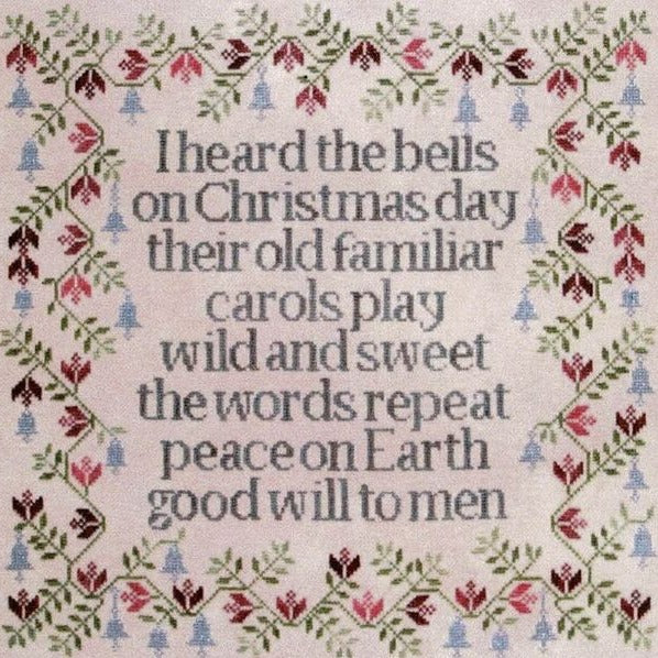 Heartstring Samplery - Christmas Bells Sampler - Cross Stitch Chart and/or Roxy Floss Co Threads